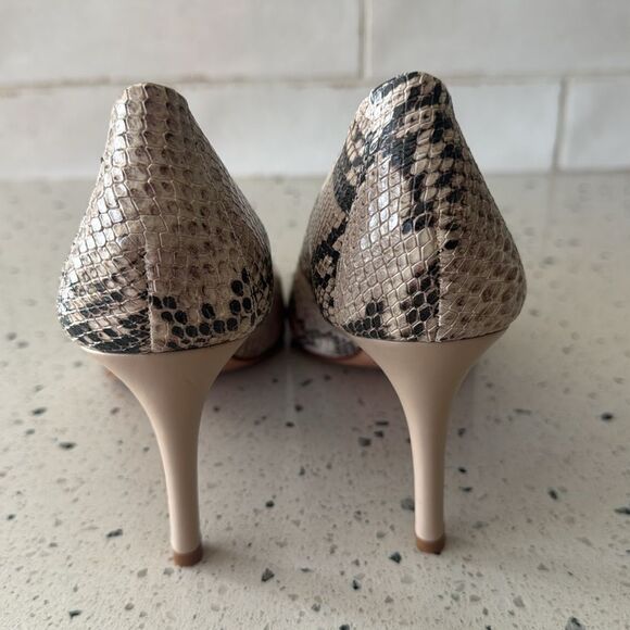 Antonio Melani Paton Leather Elegant Snake Print Stilettos Pumps Heels Size 10M - Picture 3 of 12